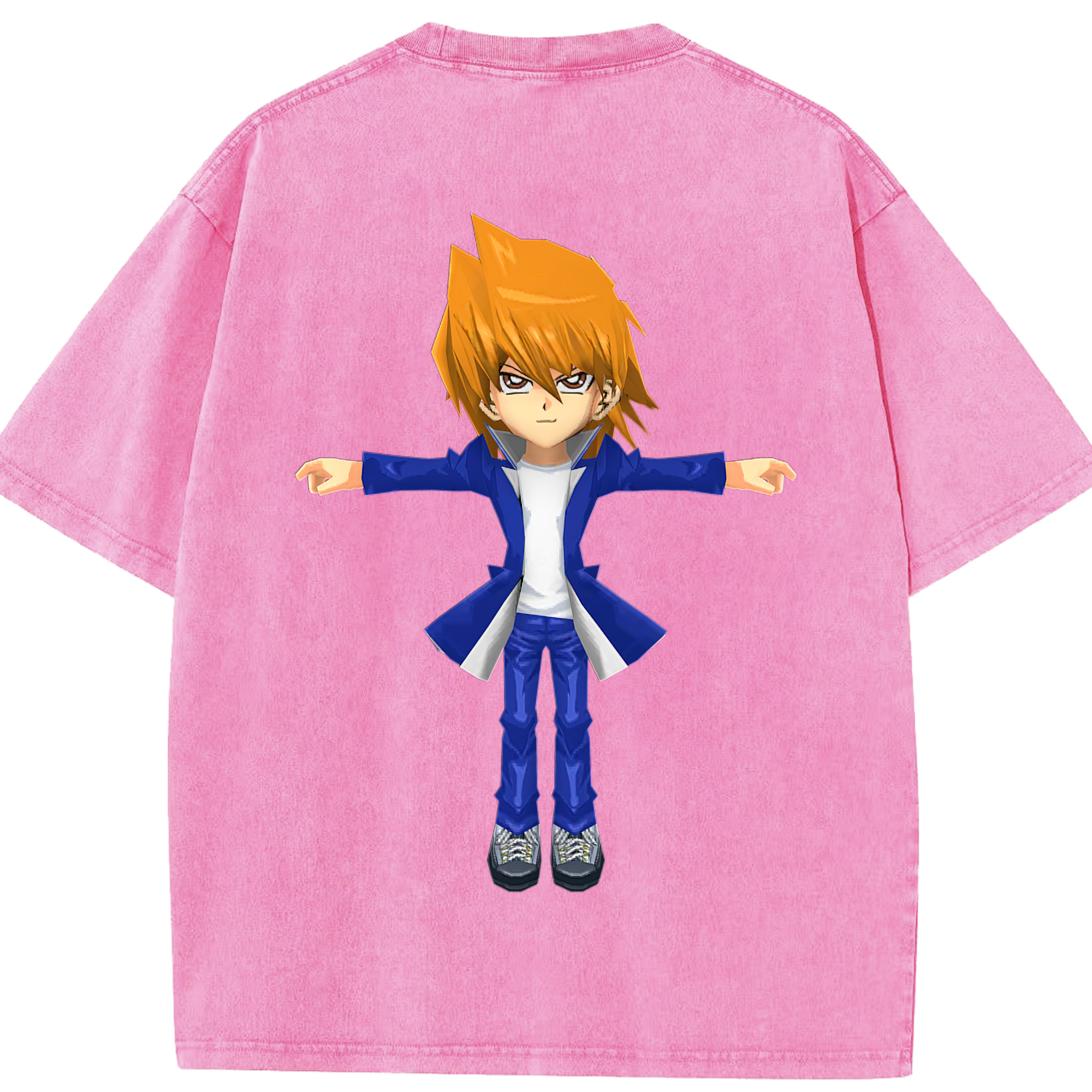 （画像用） 遊☆戯☆王 Yu-Gi-Oh! 綿100% ヴィンテージ風 半袖Tシャツ（背面プリント）